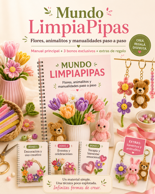 Mundo LimpiaPipas: Flores, Animalitos y Manualidades Paso a Paso